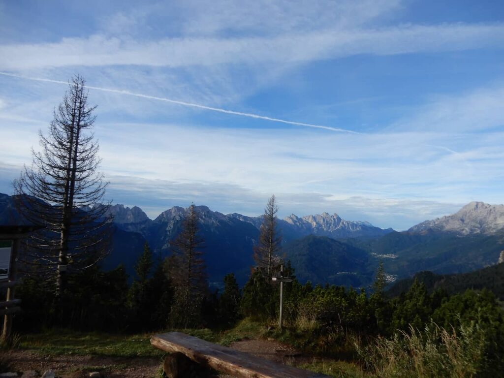 Sunrise at the Carestiato Refuge, with a view of the mountains