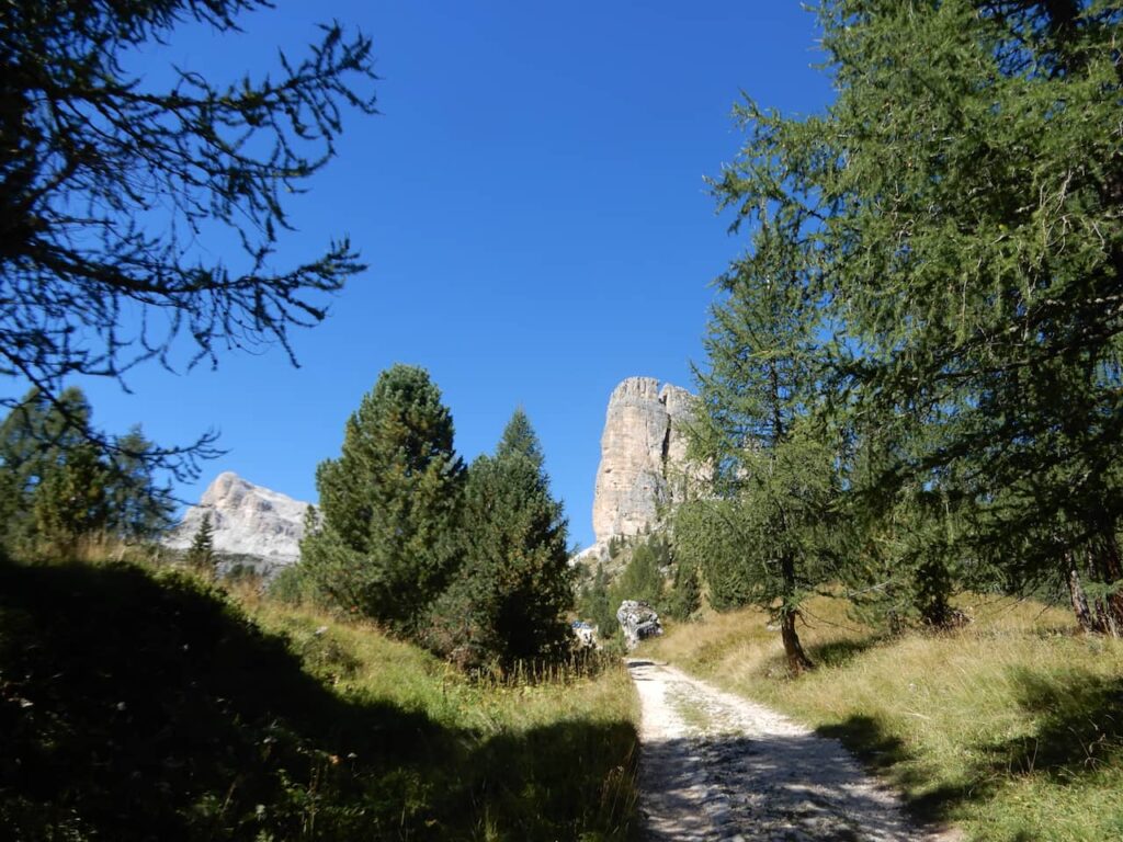 Trail near the Cinque Torri Refuge - Alta via 1