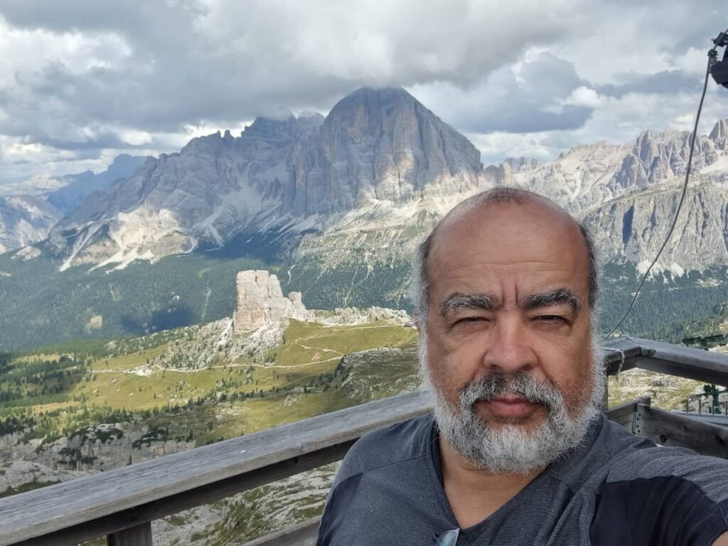 View of the Cinque Torri in the background