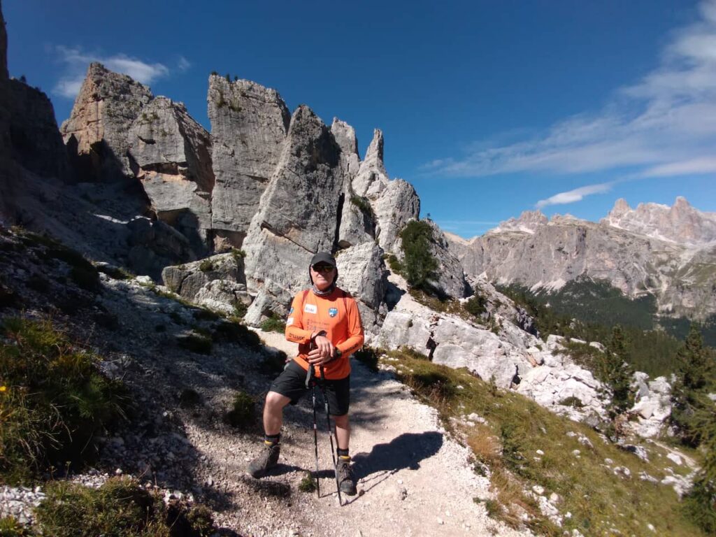 Jorge doing the Cinque Torri circuit.