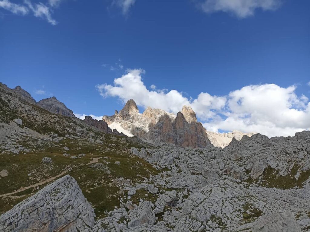 View of the Tofana di Mezzo Mountain from the Col de Bois