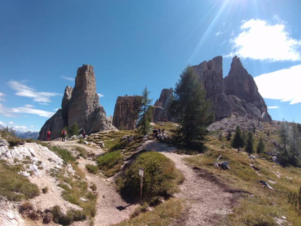 View of the towers of the Cinque Torri Circuit- Alta vista 1