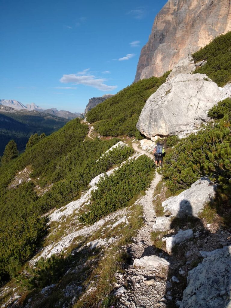 Me walking on Trail 421 towards the Pomedes refuge