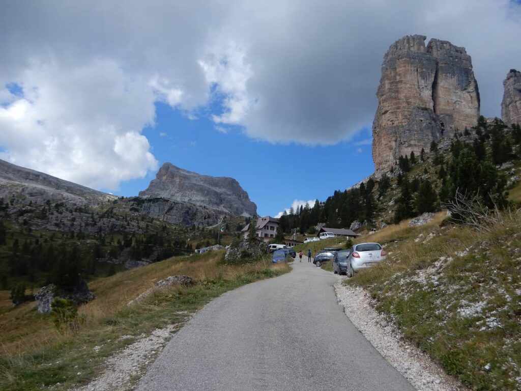 Arrival at Cinque Torri