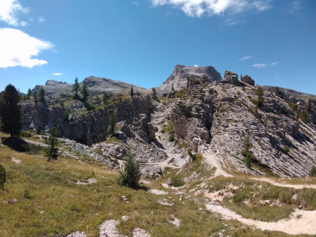 View of the back of the Cinque Torri circuit