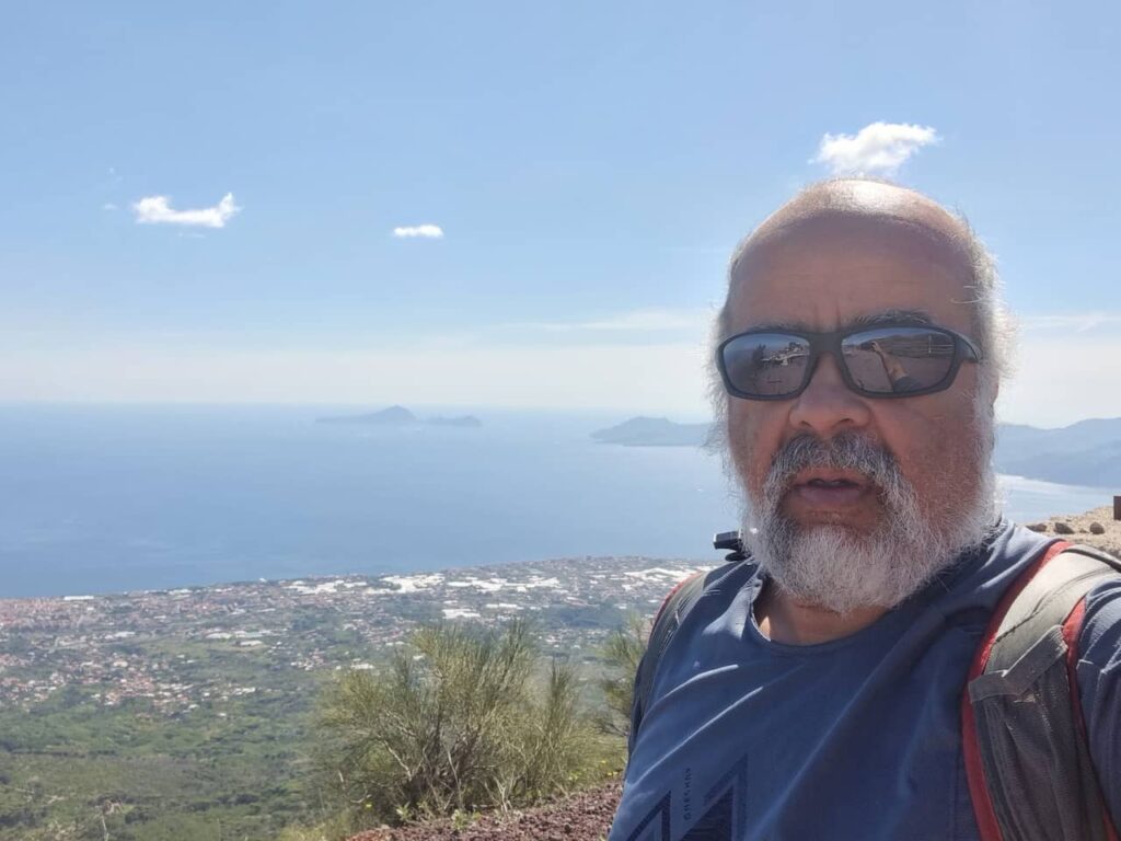 Sea view of Mount Vesuvius