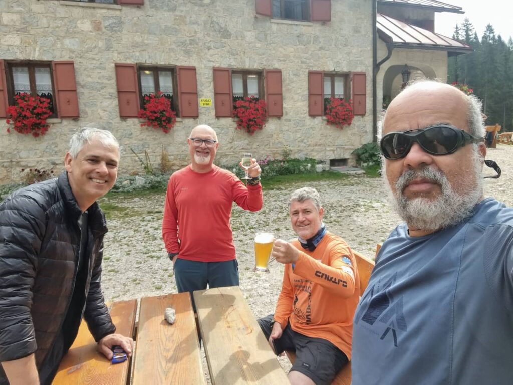 Beer at the Vazzoler Shelter