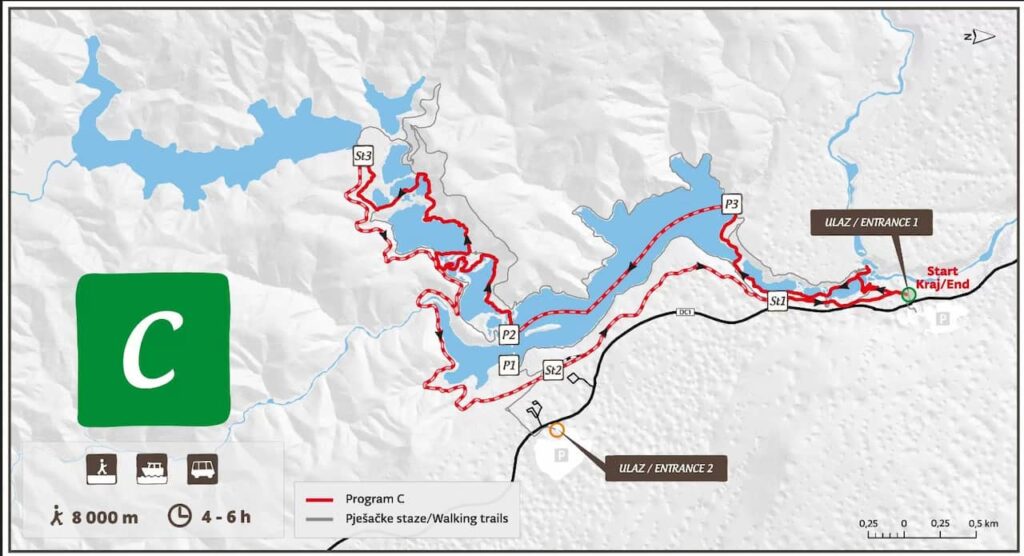 Mapa do circuito C de trilha