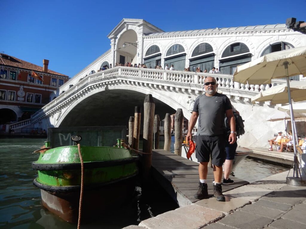 Eu na Ponte Rialto