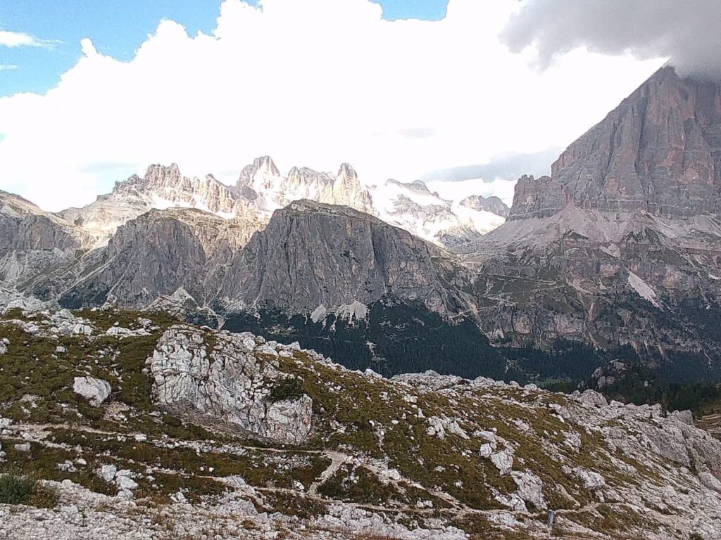 View of the col de bois from Nuvolau Refuge