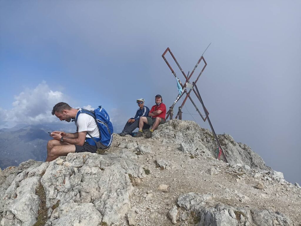 Team on the Summit of Mount Coldai