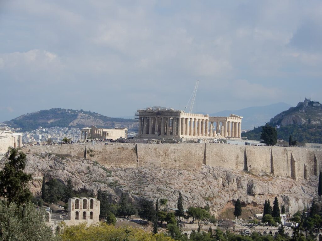 Acropolis seen from a hill