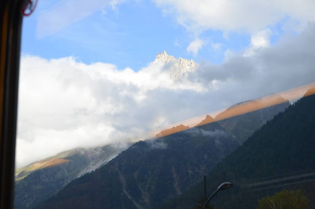 Aiguille du Midi seen from Les Bosson