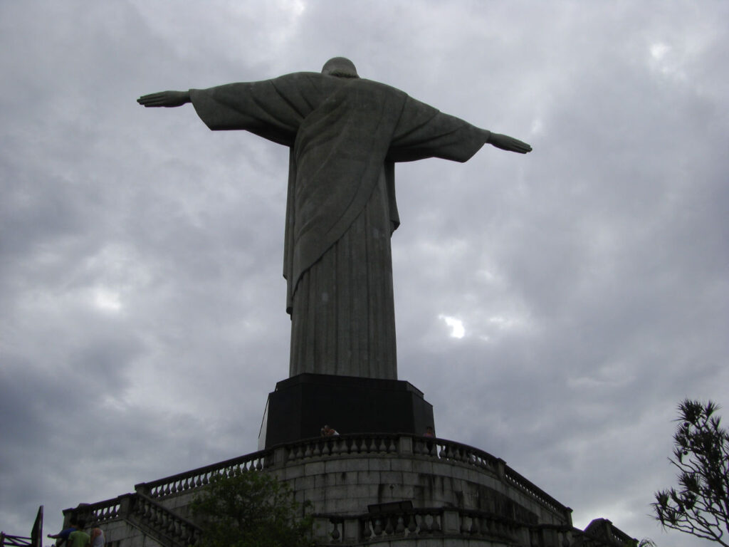 Christ the Redeemer seen from behind - 7th wonder of the modern world