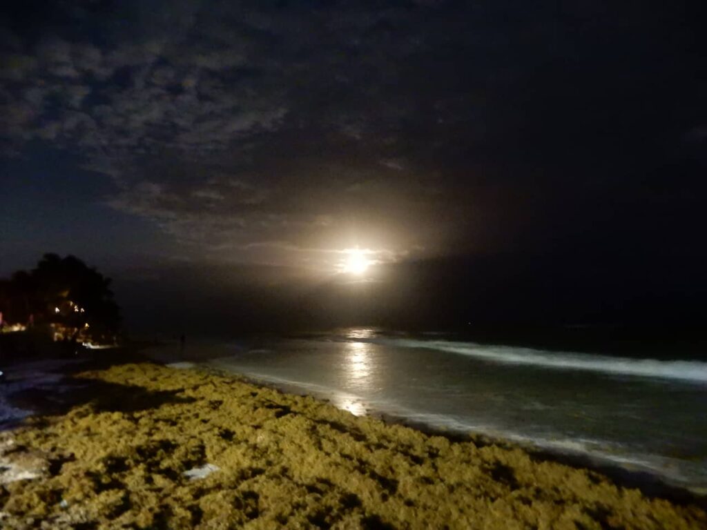 Moonlight on Playa del Carmen