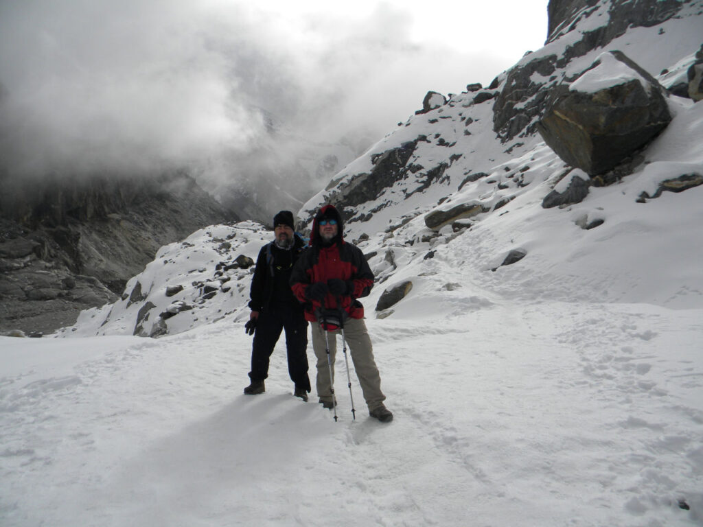 Inicio da travessia do Passo Chola