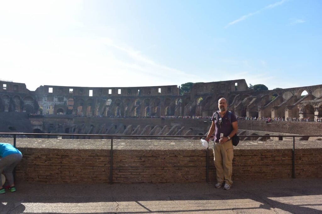 Upper floor of the Colosseum in Rome