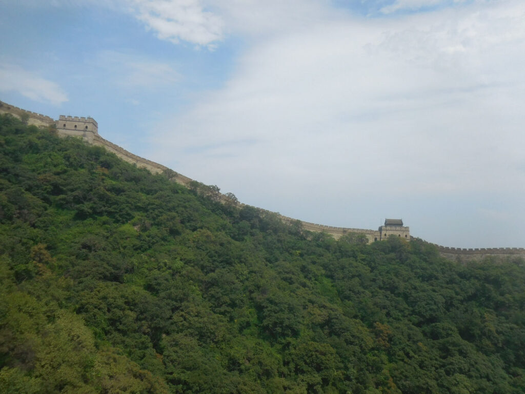 Visão externa da muralhara da China