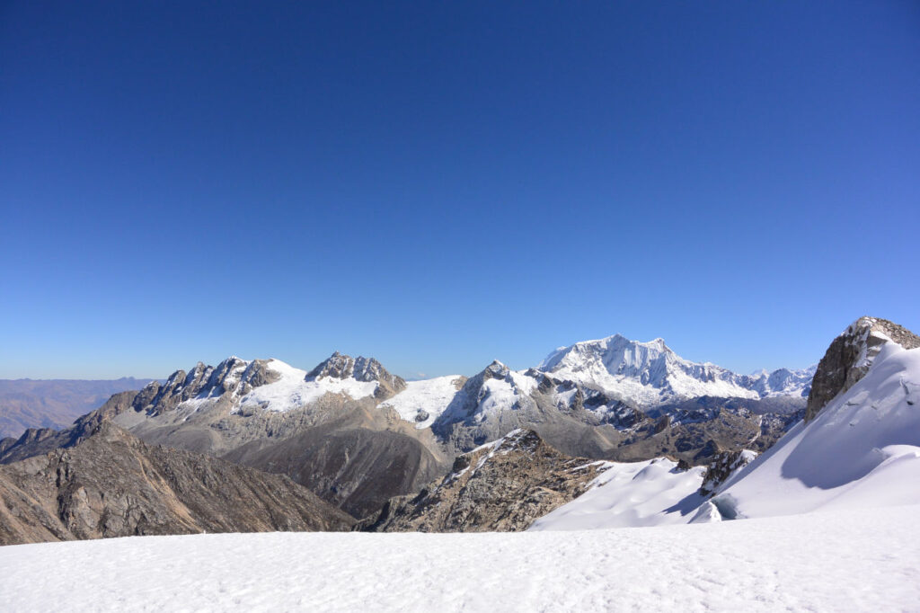 View of the Mountains from the base of Ishinca