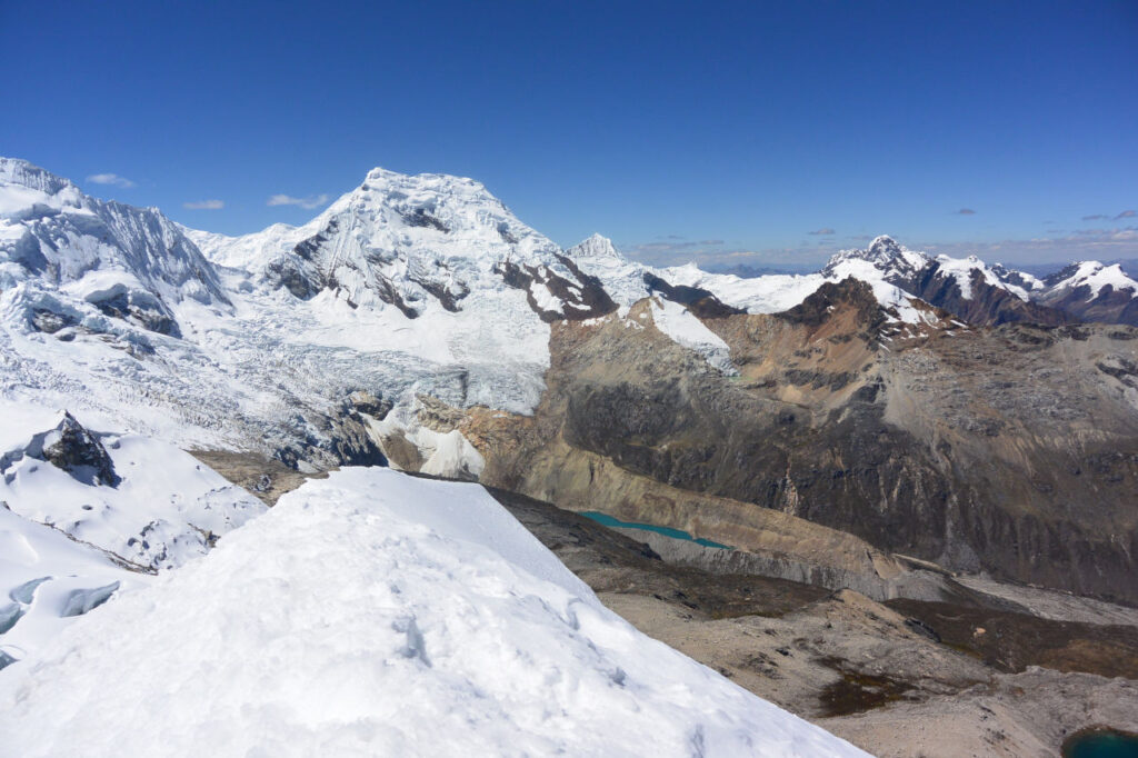 View from the summit of Ishinca