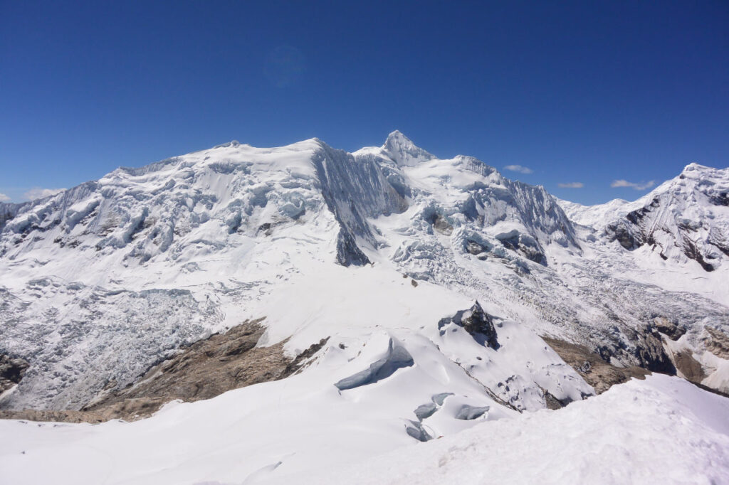 View from the summit of Ishinca