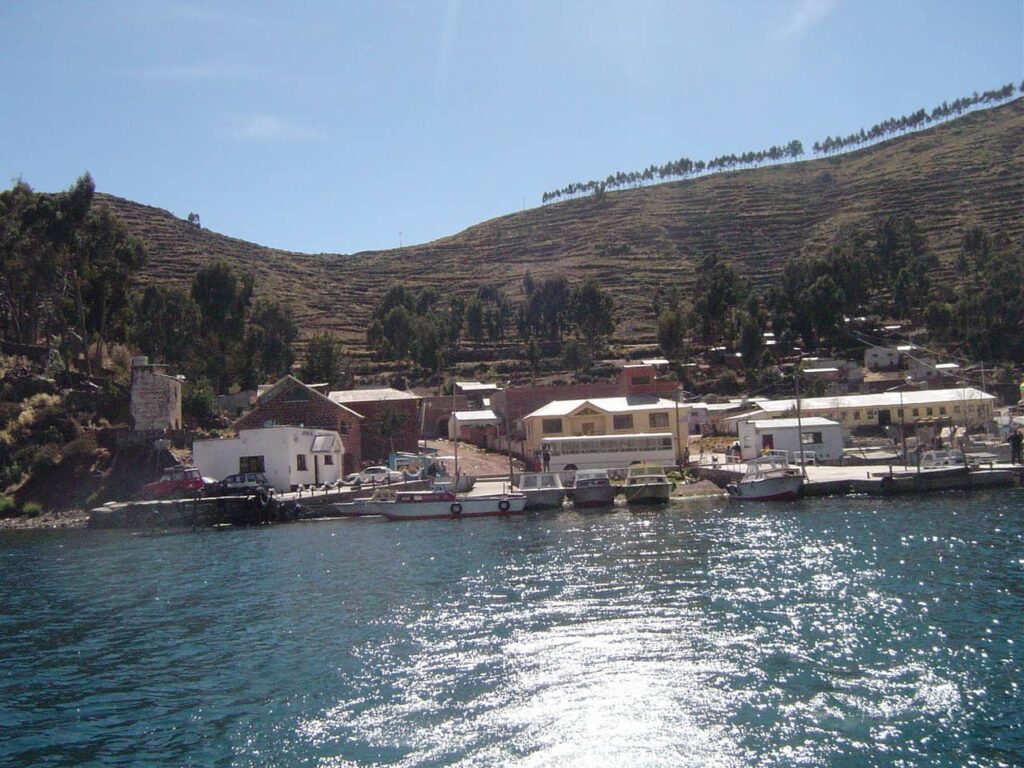 First view of Lake Titicaca