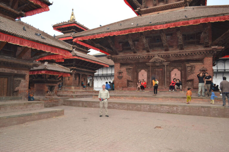 Jorge na praça Patan Durbar - Catmandu