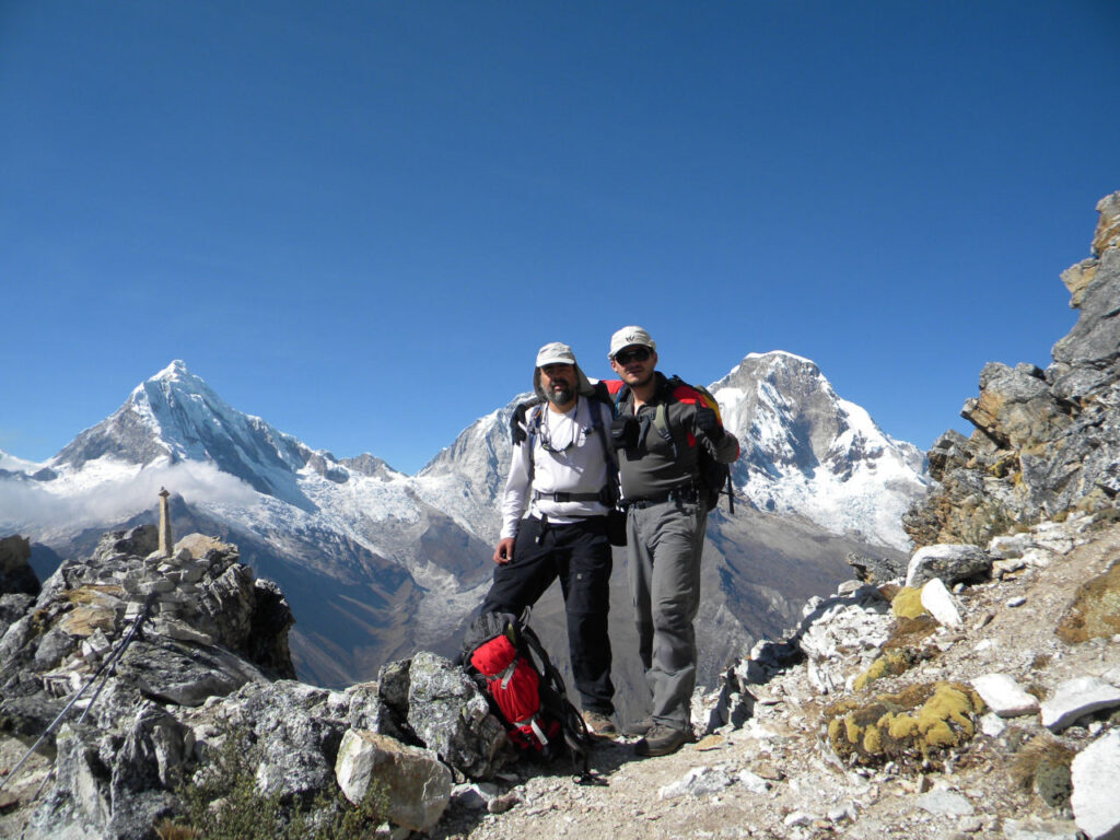 Me and Alessandro and Mount Pisco behind