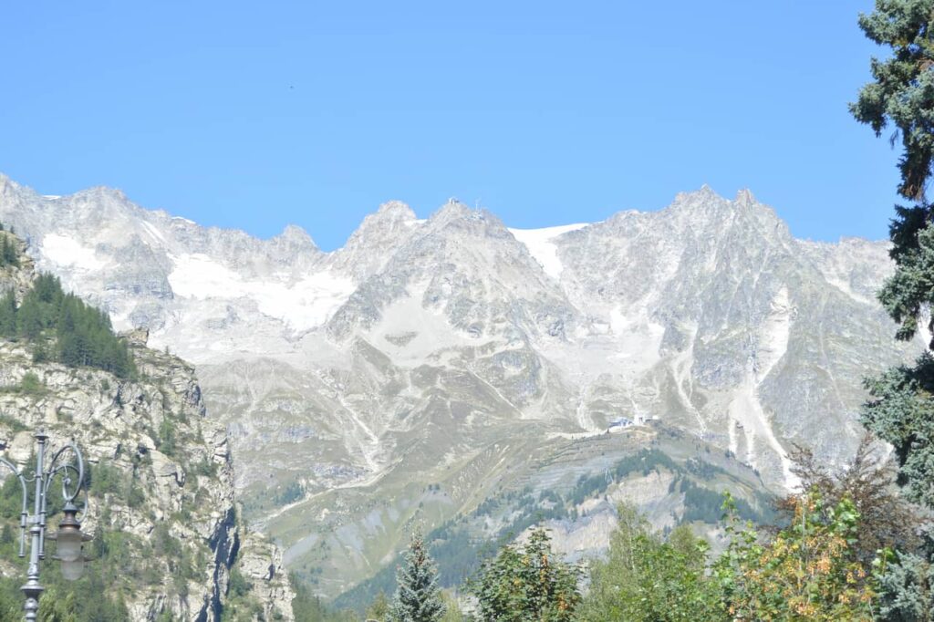 Mountains in front of Courmayeur