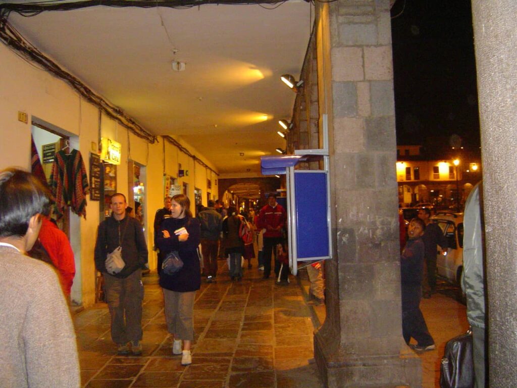 Plaza de armas at night