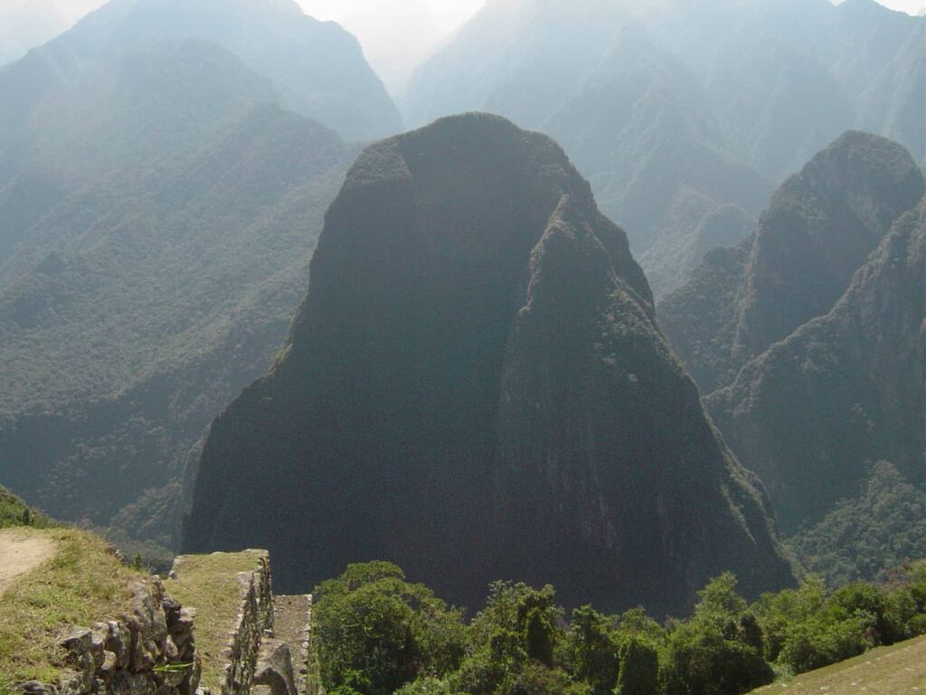 View of Pukutusi from Machu Picchu