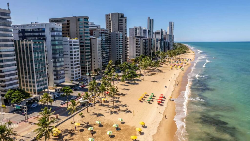 Boa Viagem Beach in Recife. Traveling in Brazil