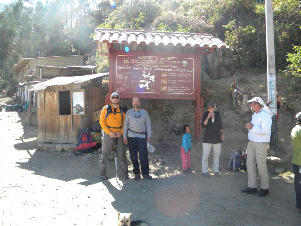 Alessandro and I at the start of the Santa Cruz Llanganuco trail