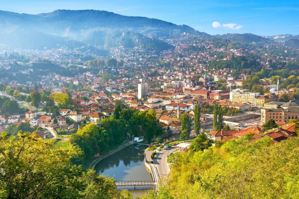 Centro da cidade de Sarajevo