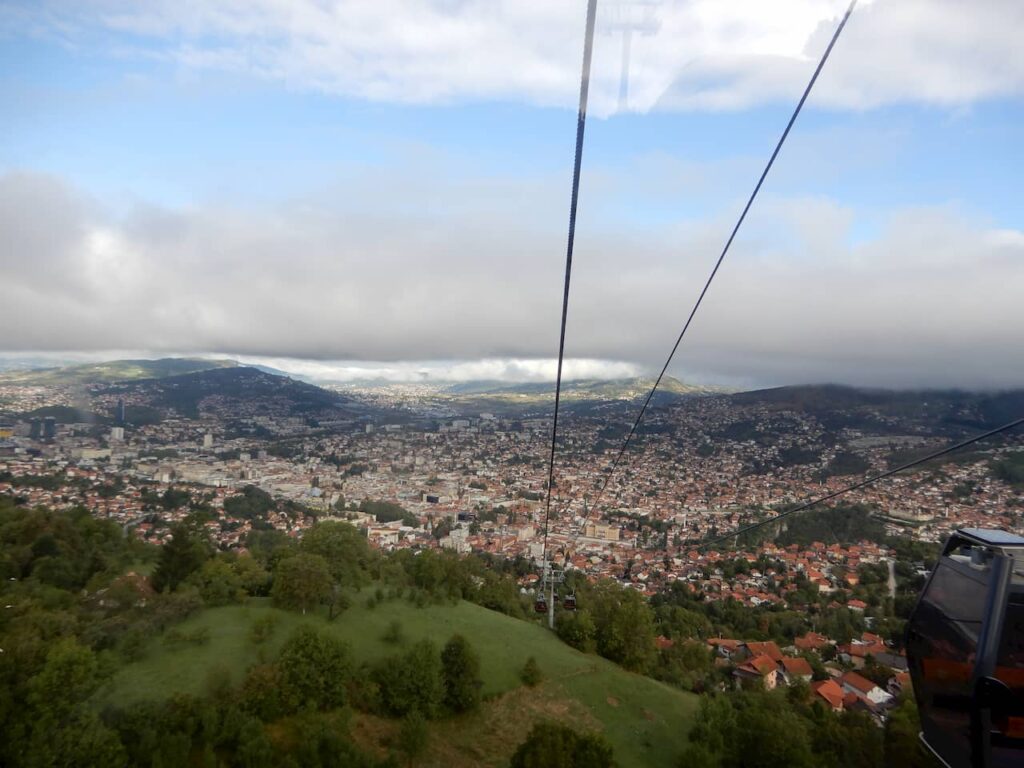 Sarajevo seen from Mount Trebevic