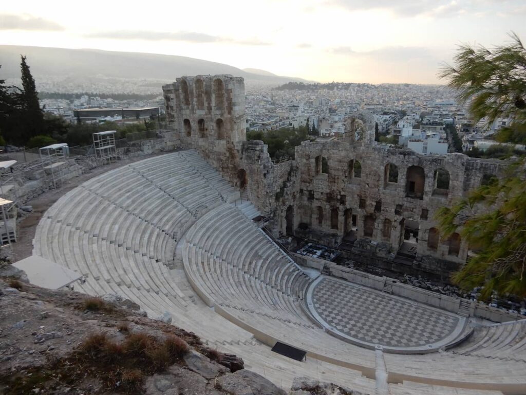 View from the top of the temple of Dionysus