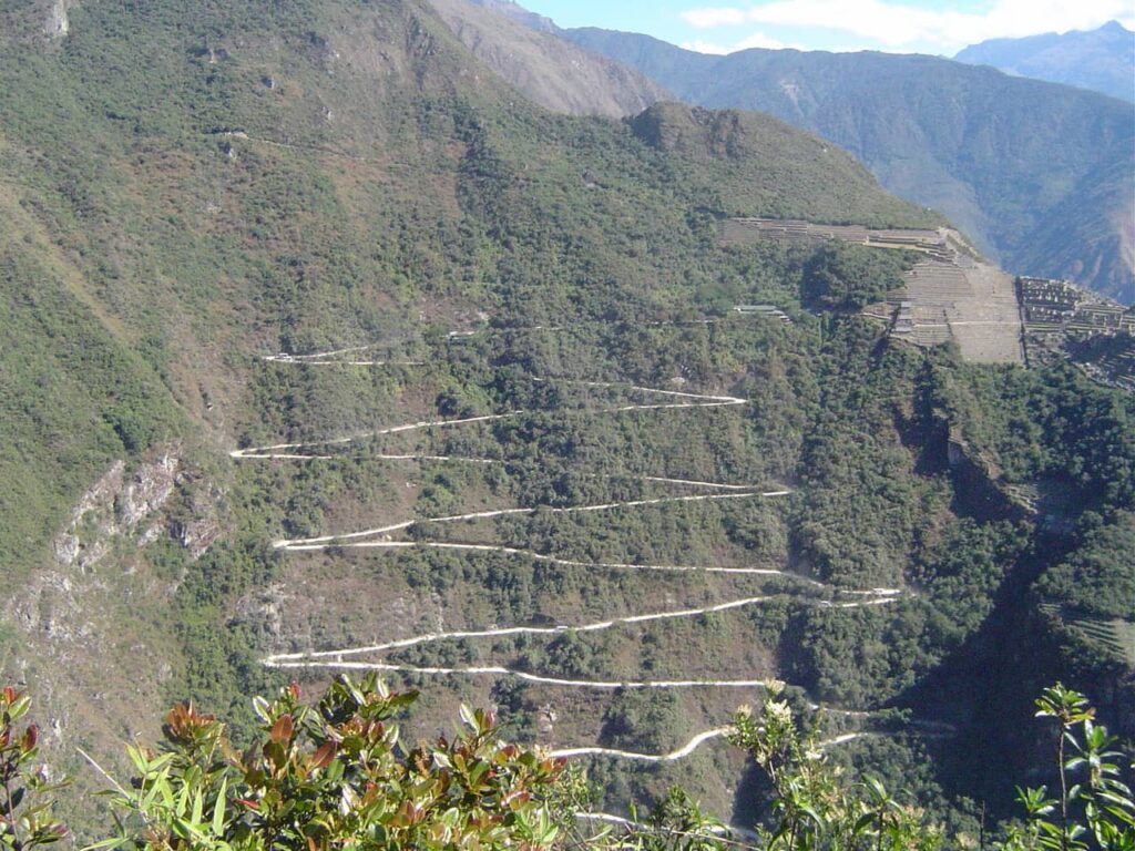 Road up to Machu Picchu