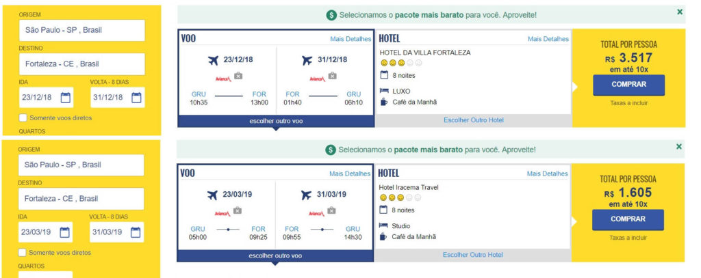 Economia na passagem