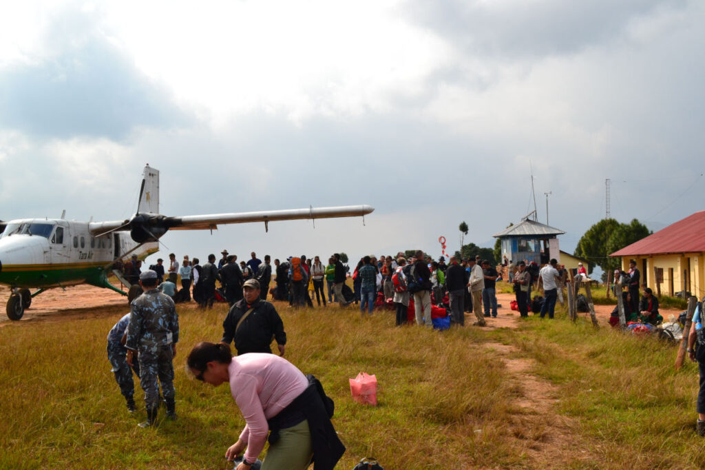 Mountain airstrip near Lukla.