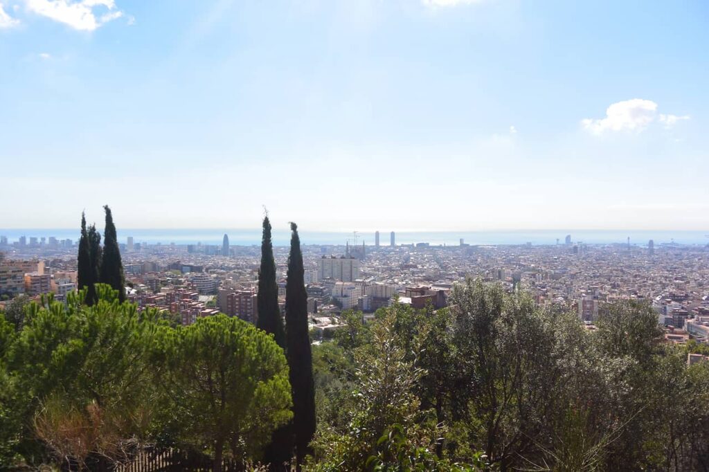 Vista de Barcelona do Parque Guel