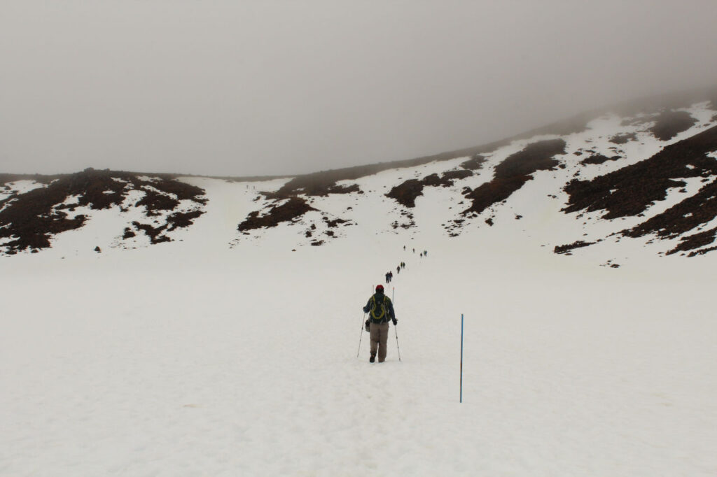 Crossing the Central Crater - New Zealand