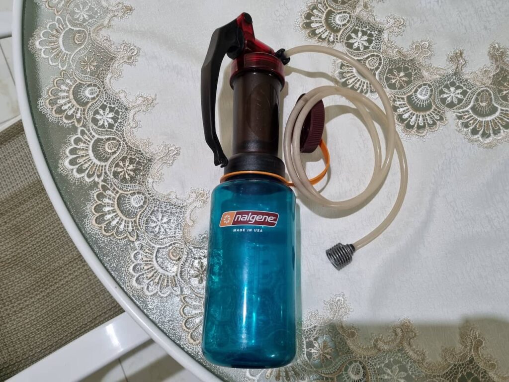 reusable water bottle and filter kit