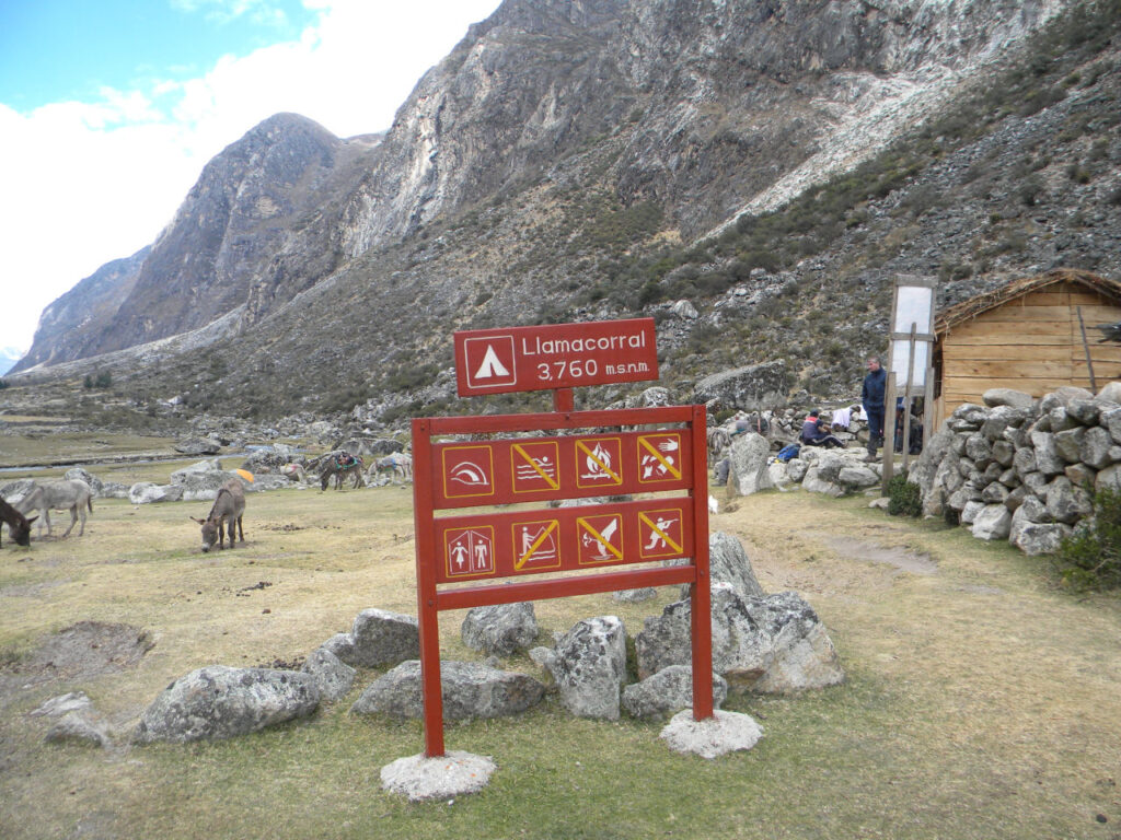 First camp Llamacorral 3,760 meters