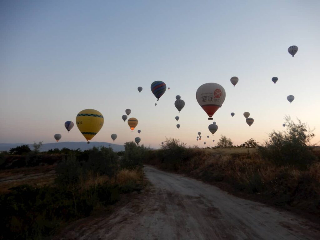 Balloons taking flight - Cappadocia