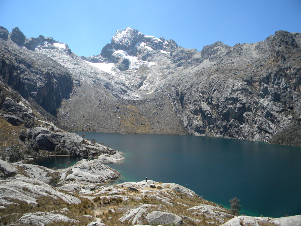 Laguna Churup 4450 m with Mount Churup in the background