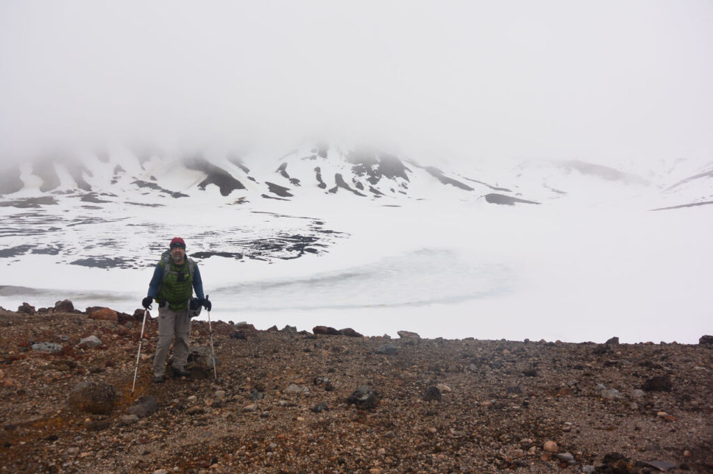 Me after crossing the central crater - New Zealand