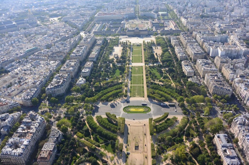 Champ de Mars visto da Torre Eiffel