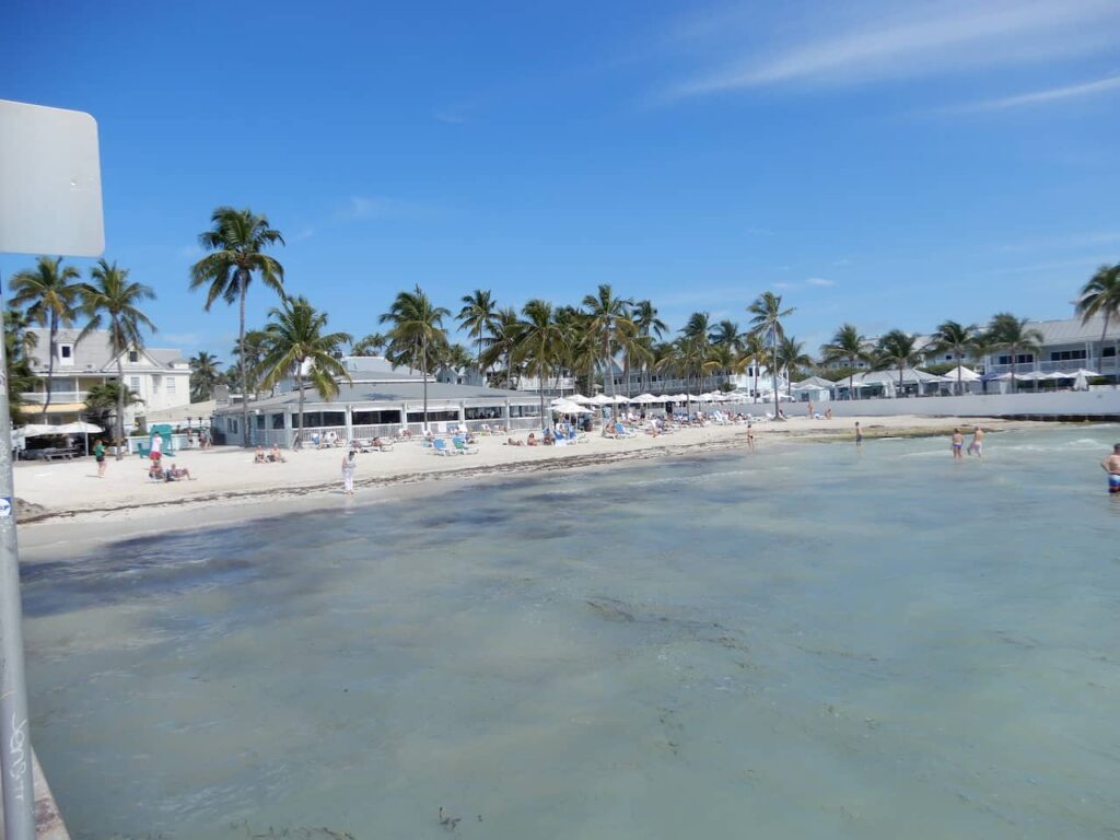 Praia do sul em Key West