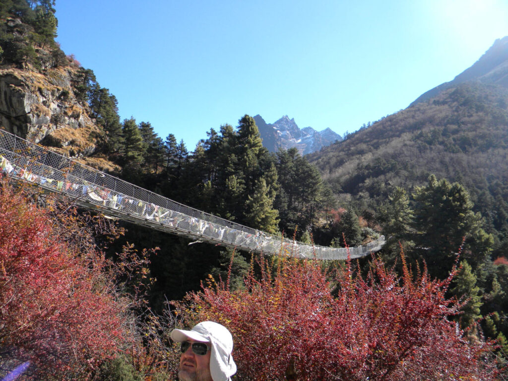 Suspension bridge to Nanche Bazzar