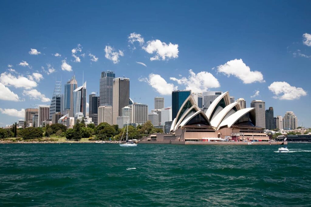 Bahia de Sydney com a casa de ópera - lugares imperdíveis